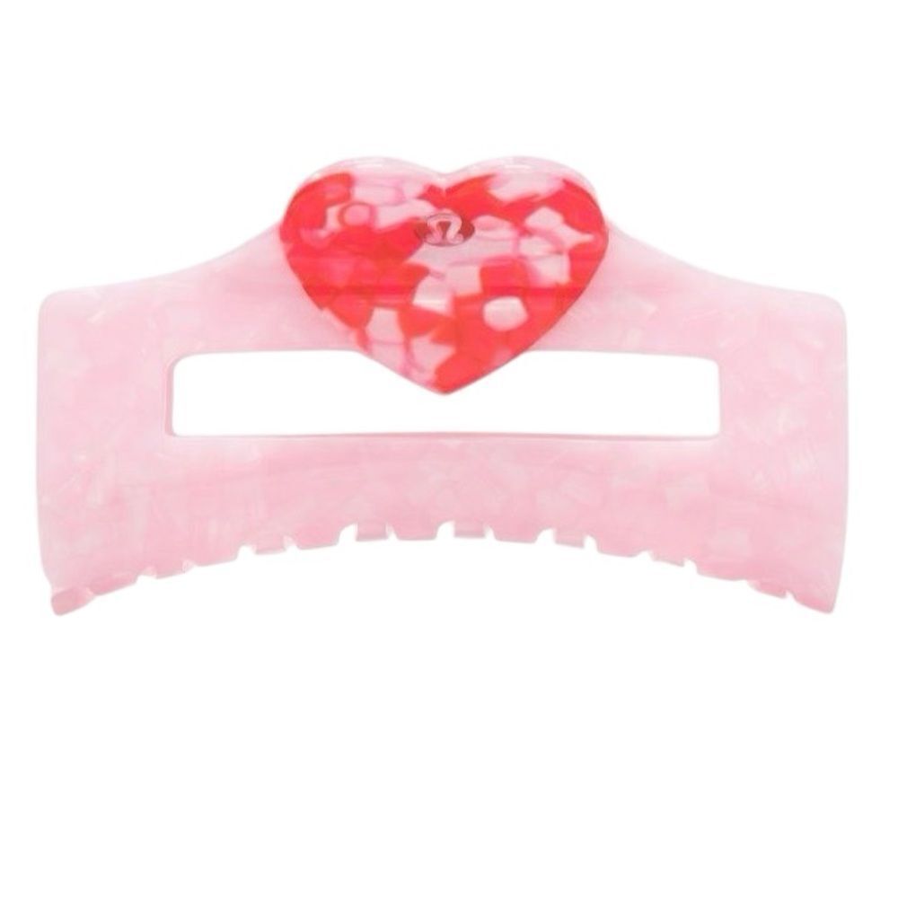 Lululemon Extra Large Claw Hair Clip Heart Blush Blend/Oxford Red - Picture 10 of 10